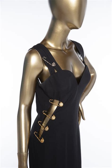 safety pin versace dress|gianni versace pin dress.